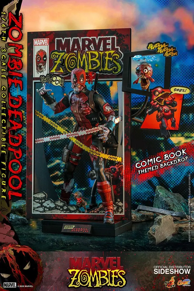 Figurină de acțiune Masterpiece Comics Marvel Zombies 1/6 Zombie Deadpool 31 cm poza produsului