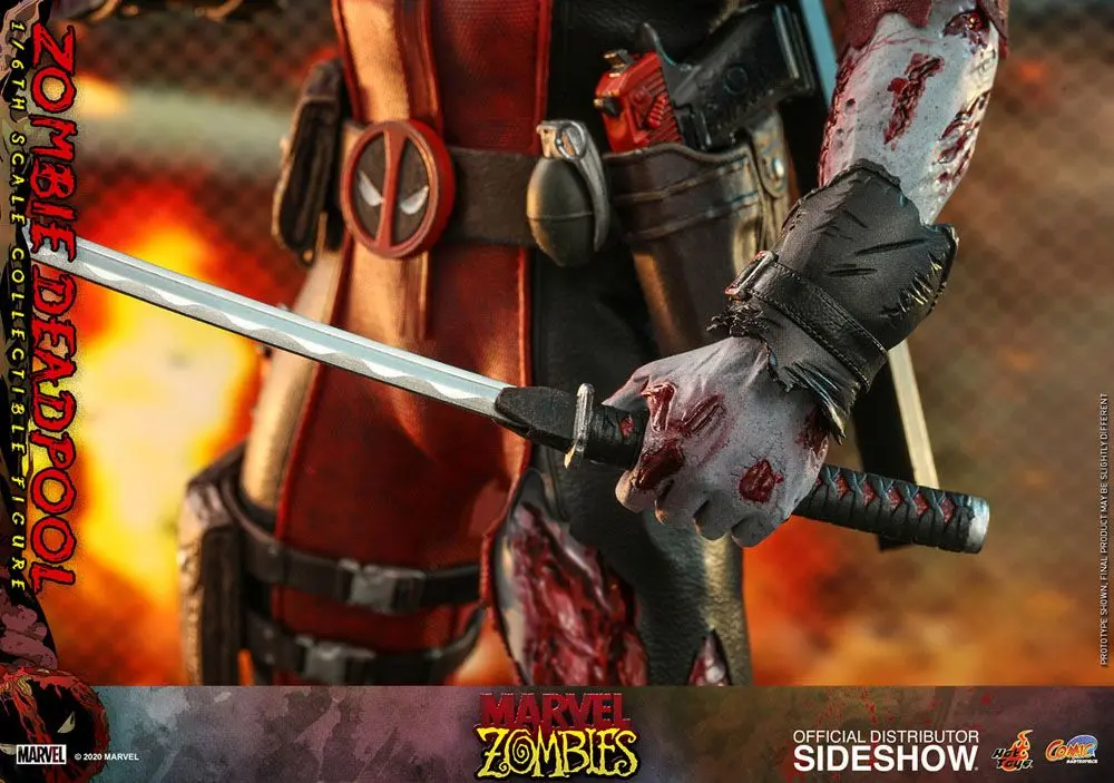 Figurină de acțiune Masterpiece Comics Marvel Zombies 1/6 Zombie Deadpool 31 cm poza produsului