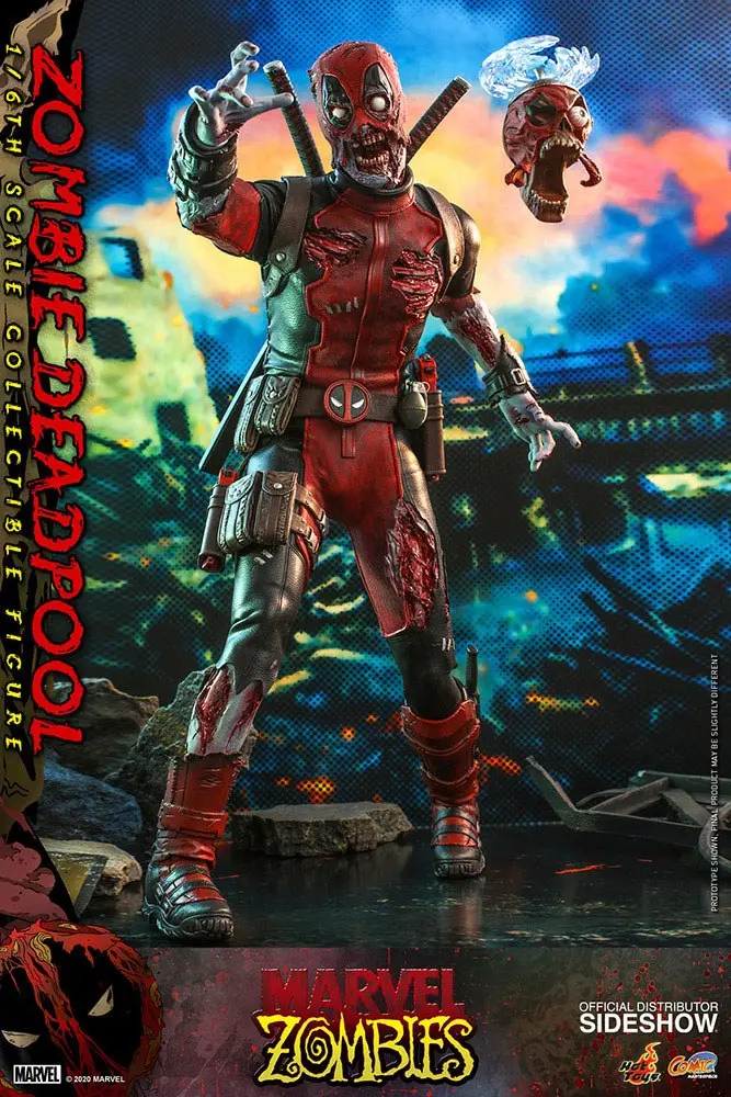 Figurină de acțiune Masterpiece Comics Marvel Zombies 1/6 Zombie Deadpool 31 cm poza produsului