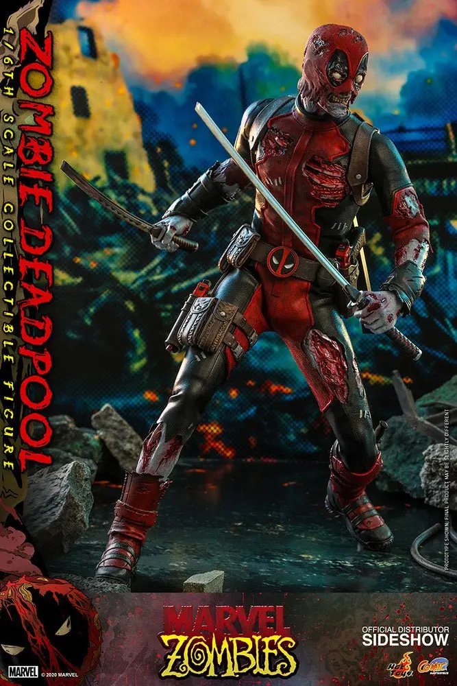 Figurină de acțiune Masterpiece Comics Marvel Zombies 1/6 Zombie Deadpool 31 cm poza produsului