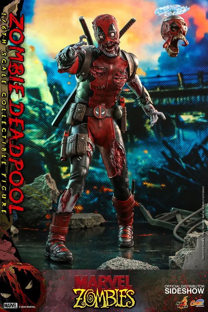 Figurină de acțiune Masterpiece Comics Marvel Zombies 1/6 Zombie Deadpool 31 cm poza produsului