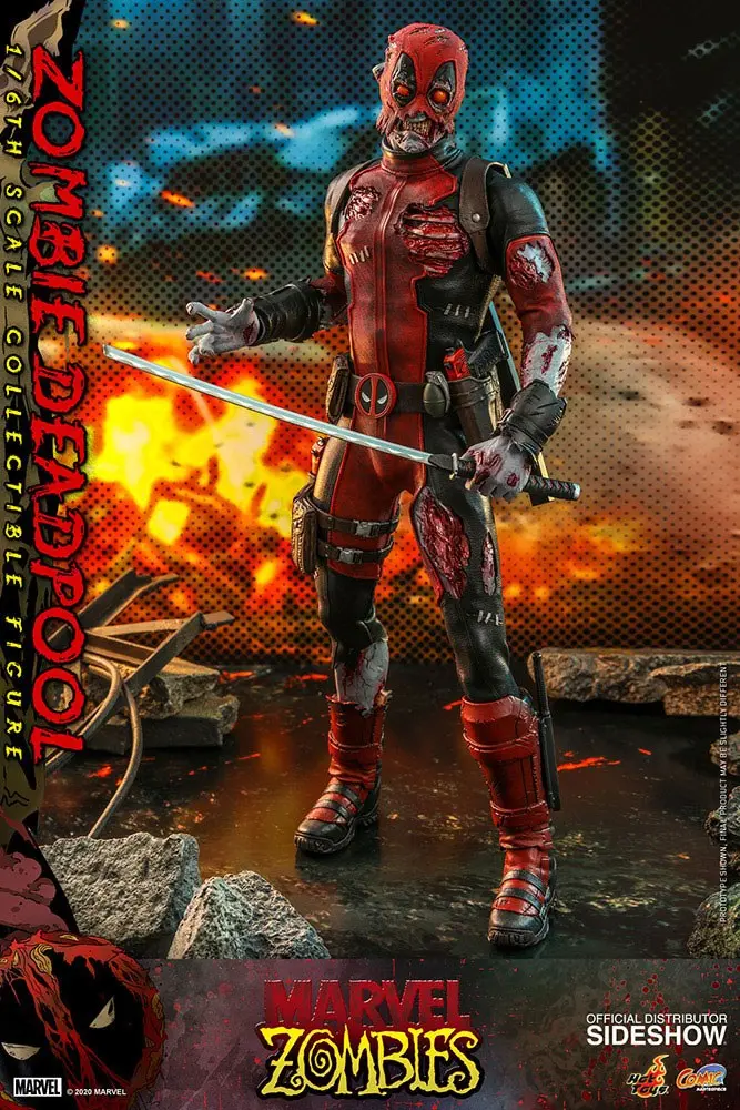 Figurină de acțiune Masterpiece Comics Marvel Zombies 1/6 Zombie Deadpool 31 cm poza produsului