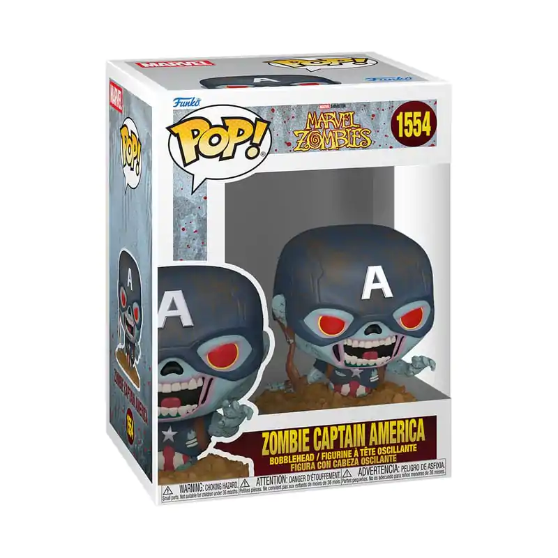 Marvel Zombies Funko POP! Figurina de vinil Marvel Captain America 9 cm poza produsului