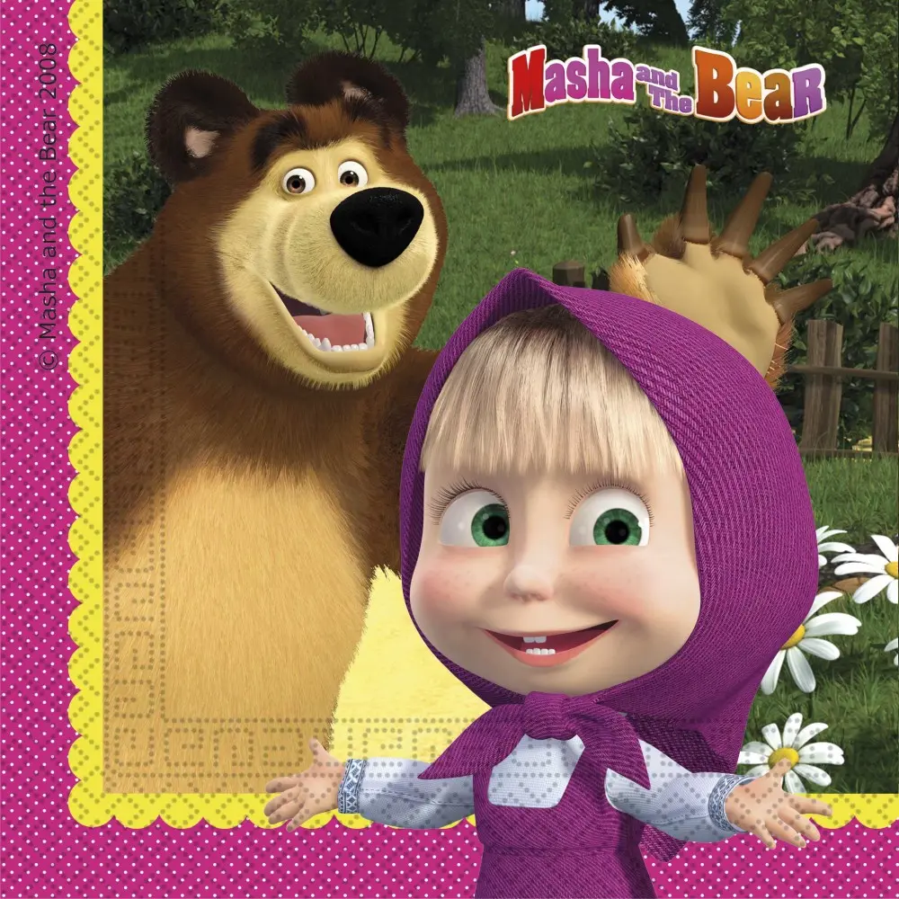 Masha and the Bear Servetele 20 buc poza produsului