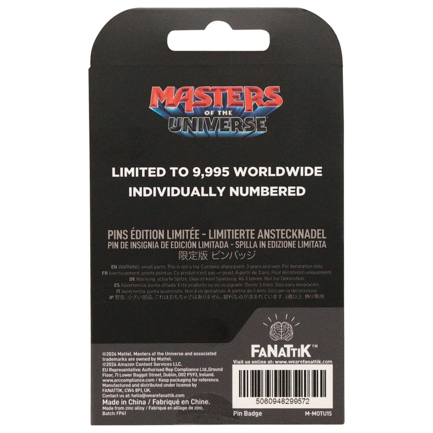 Masters of the Universe 2026 insigna pin He-Man Editie Limitata poza produsului