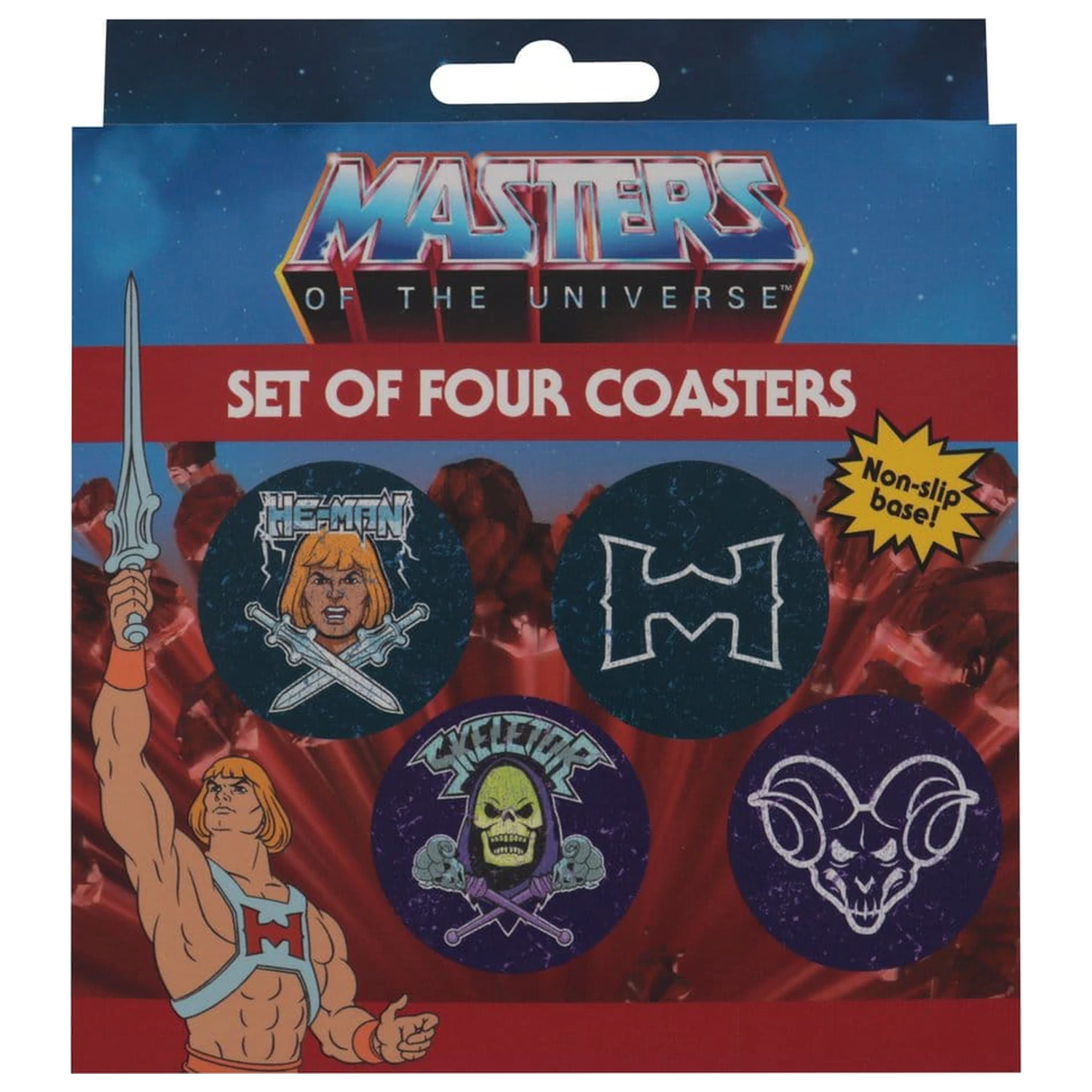 Masters of the Universe set de 4 bucati suporturi de pahare metalice imprimate poza produsului