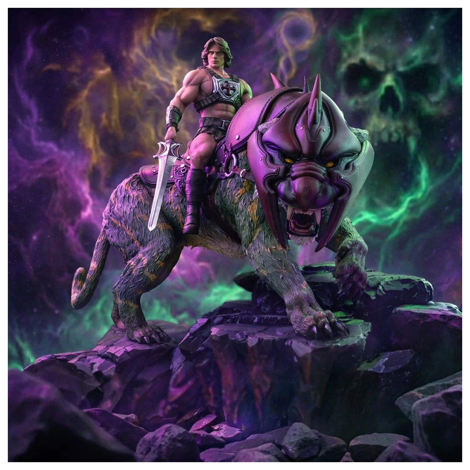Masters of the Universe Art Scale Statuie 1/10 He-Man and Battle Cat 33 cm poza produsului