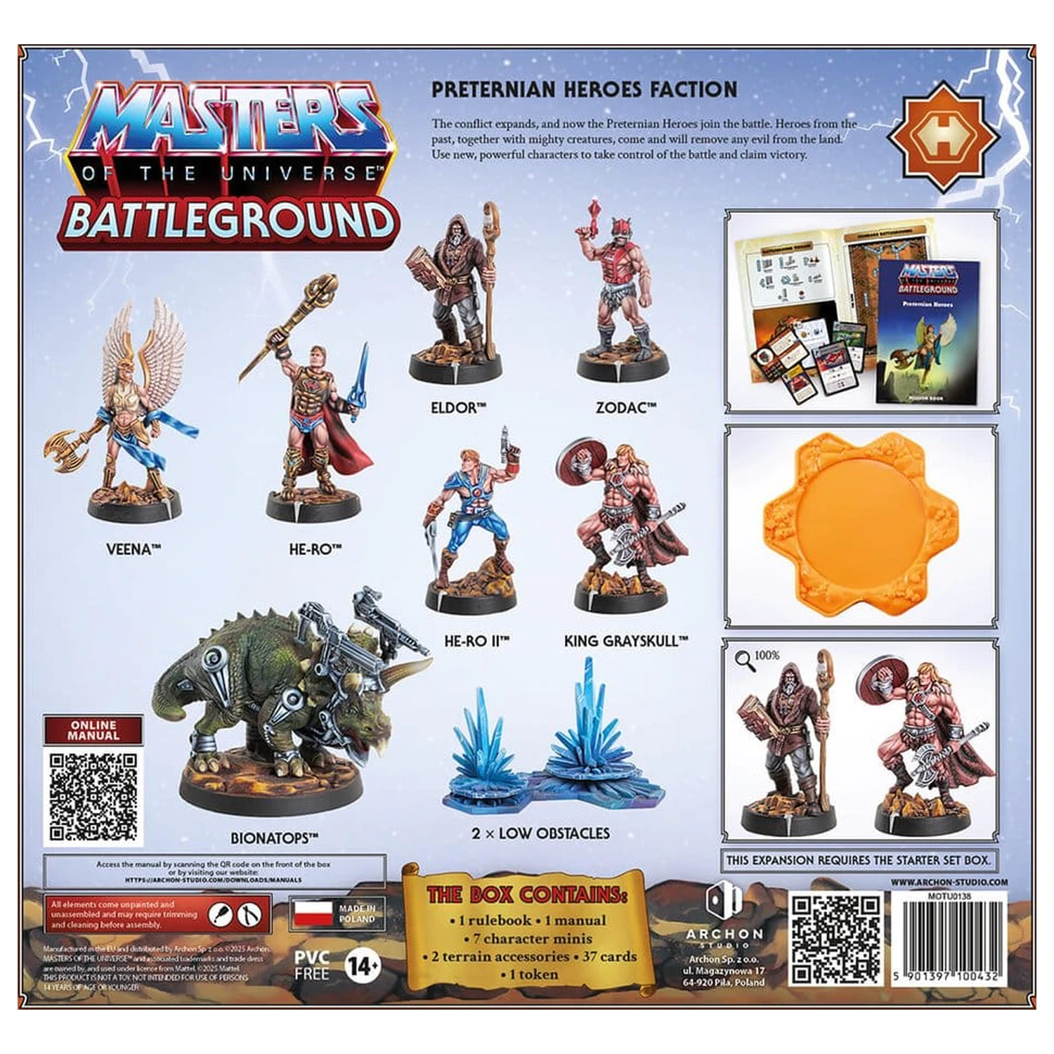Masters of the Universe: Battleground Miniatures Game Wave 10: Preternian Heroes Faction Versiunea în Engleză poza produsului