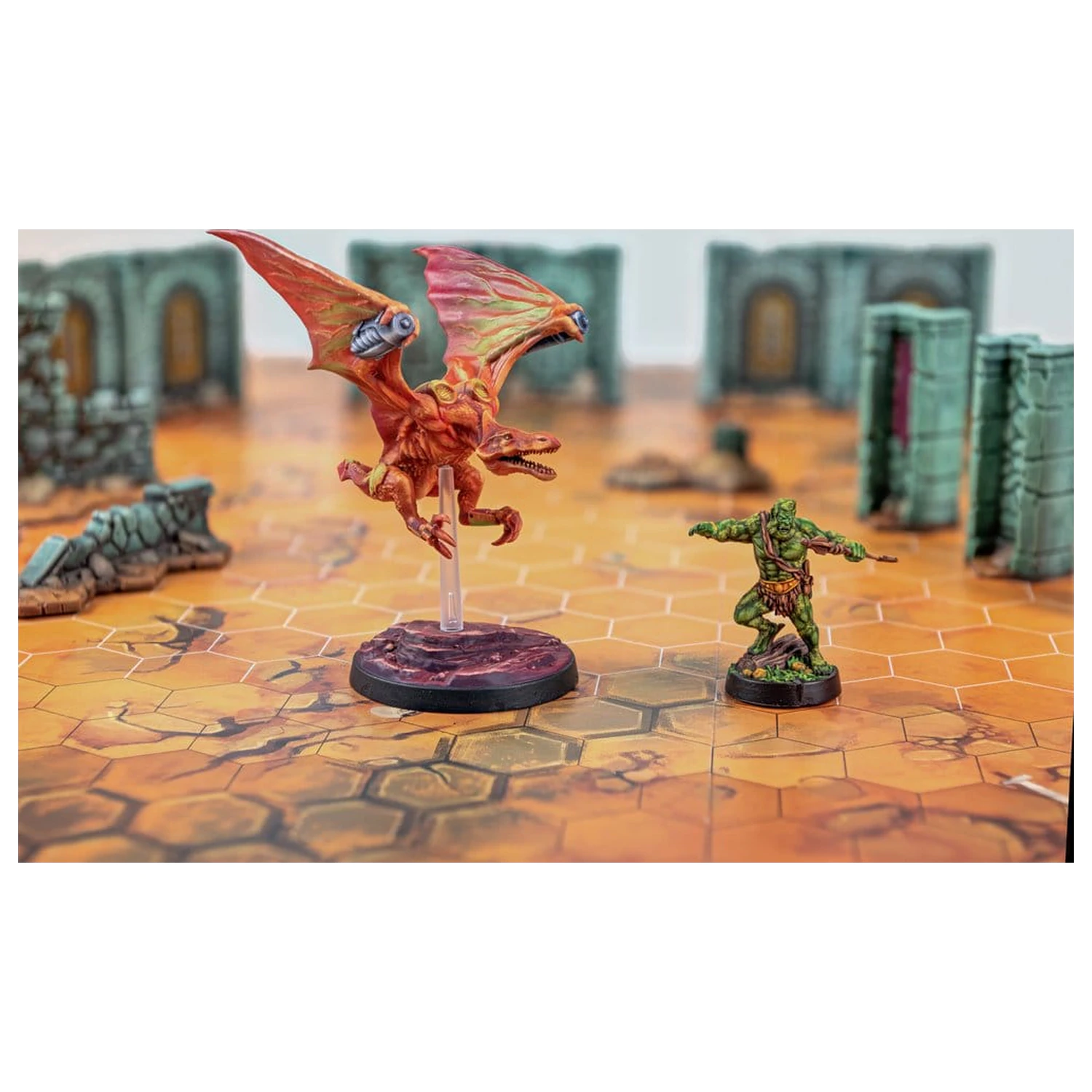 Masters of the Universe: Battleground Miniatures Game Wave 11: Preternian Heroes (Moss Man / Turbodactyl) Versiunea engleza poza produsului