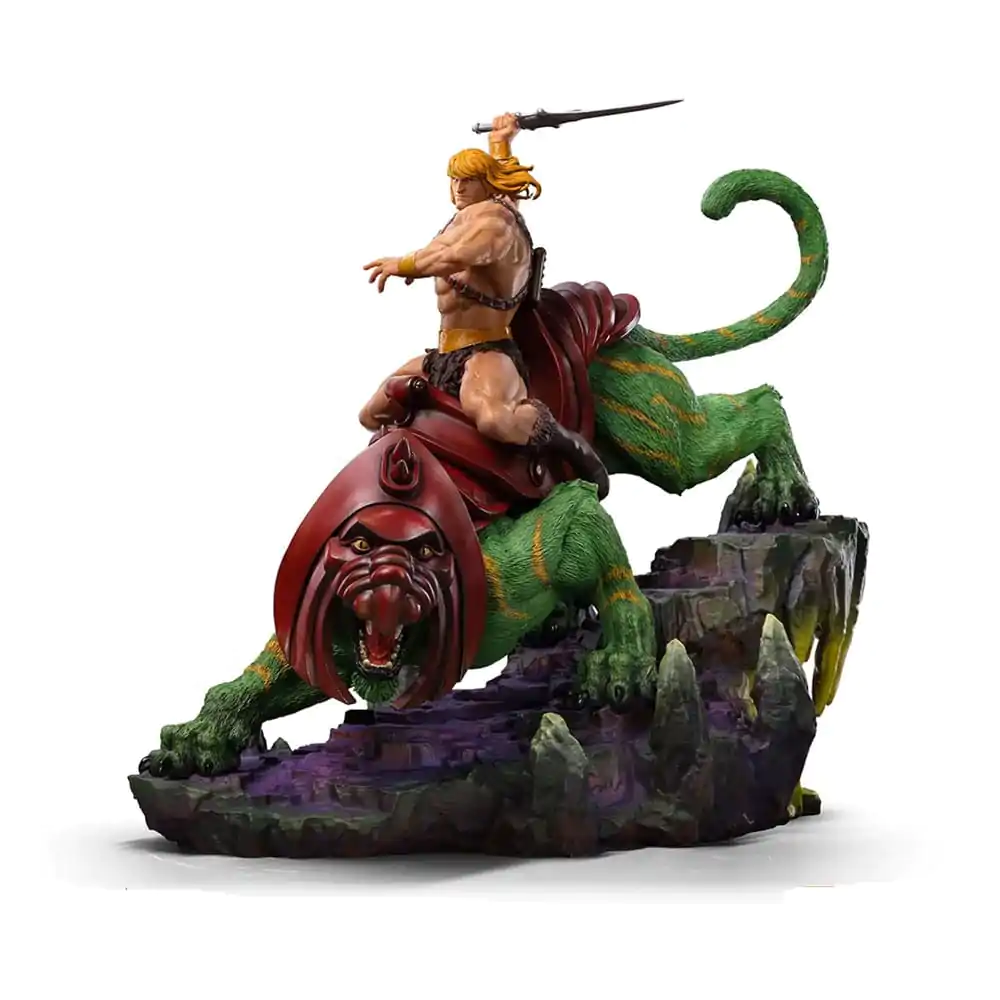 Statuie Art Scale Deluxe Masters of the Universe 1/10 He-man and Battle Cat 31 cm poza produsului