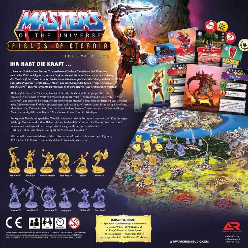 Masters of the Universe Board Game Fields of Eternia Editie Germana poza produsului