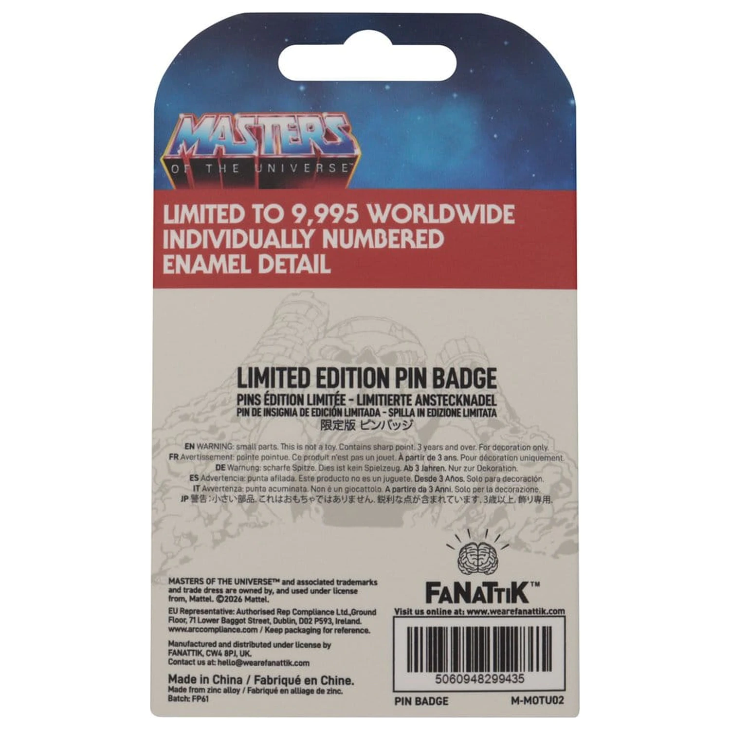 Masters of the Universe Pin Badge Skeletor Editie Limitata poza produsului