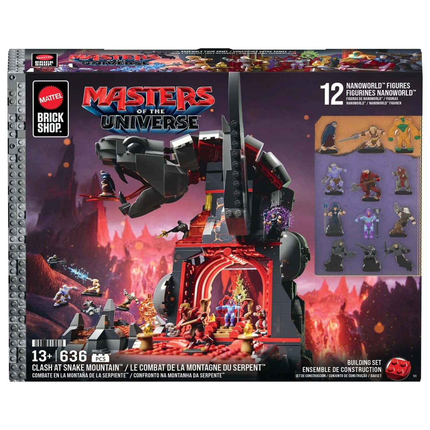 Masters of the Universe Mattel Brick Shop Set de constructie Snake Mountain poza produsului