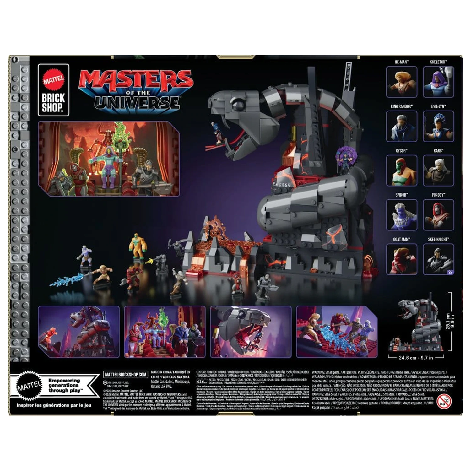 Masters of the Universe Mattel Brick Shop Set de constructie Snake Mountain poza produsului