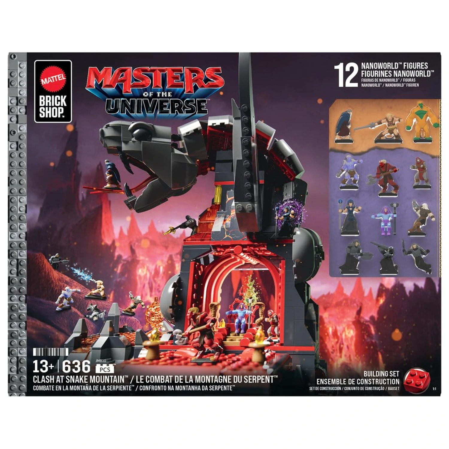 Masters of the Universe Mattel Brick Shop Set de constructie Snake Mountain poza produsului