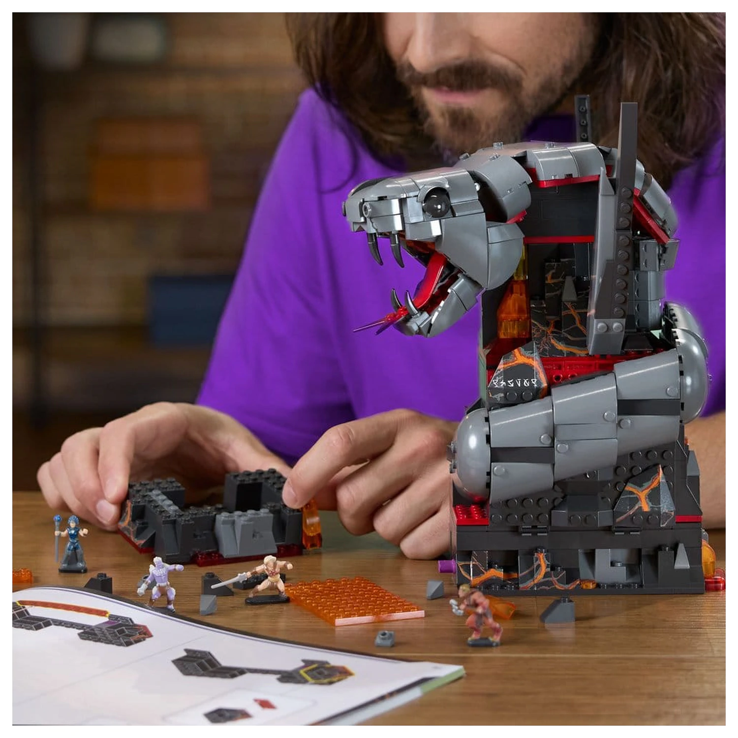 Masters of the Universe Mattel Brick Shop Set de constructie Snake Mountain poza produsului