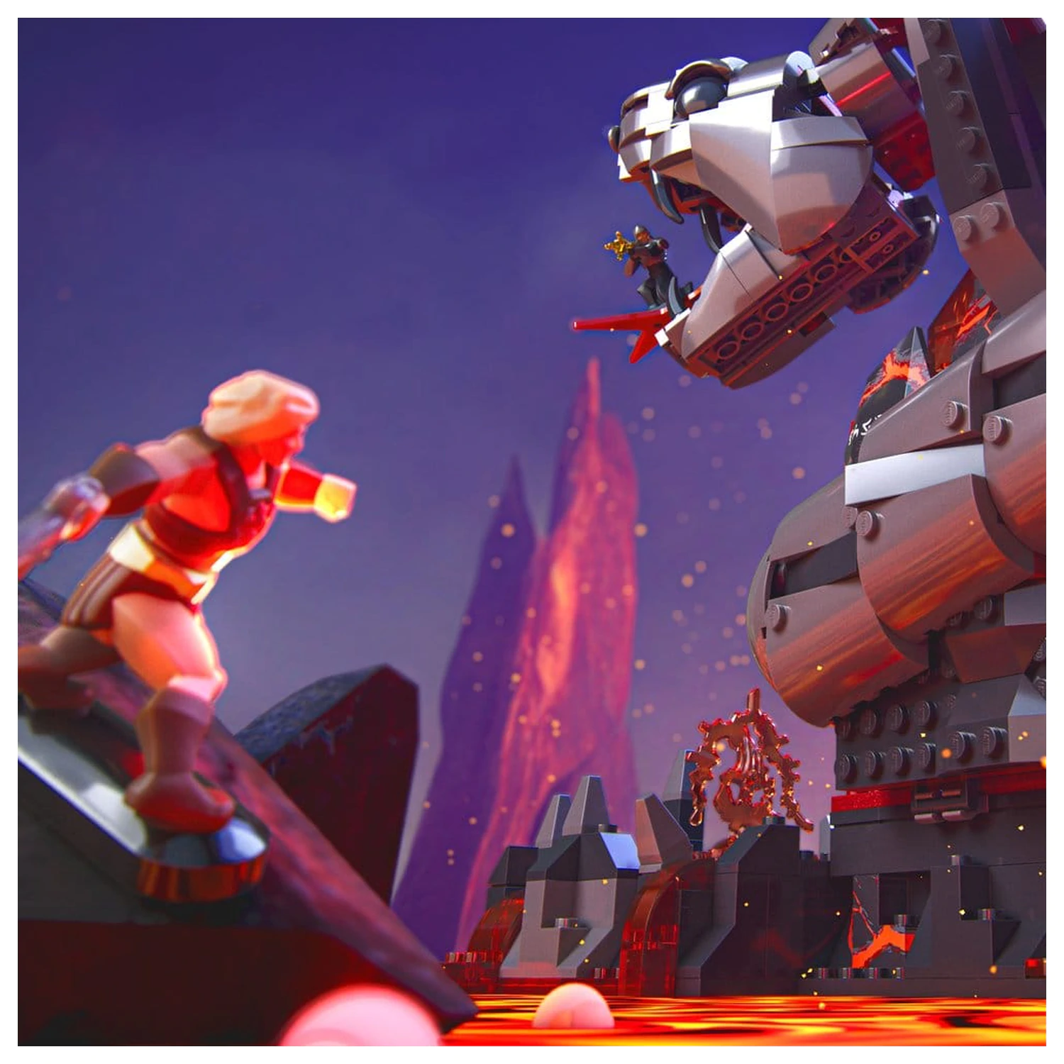 Masters of the Universe Mattel Brick Shop Set de constructie Snake Mountain poza produsului