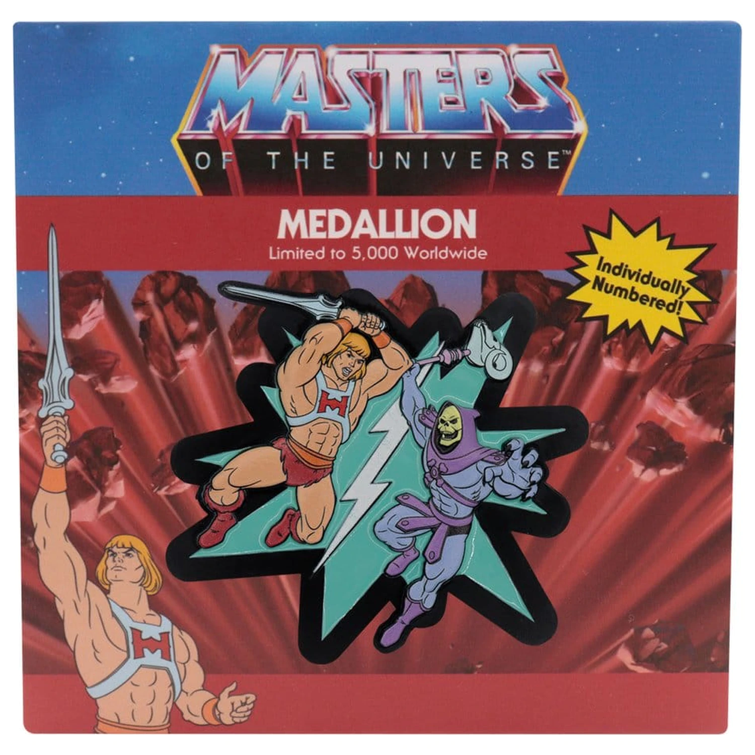 Masters of the Universe Medallion He-Man vs Skeletor Editie Limitata poza produsului