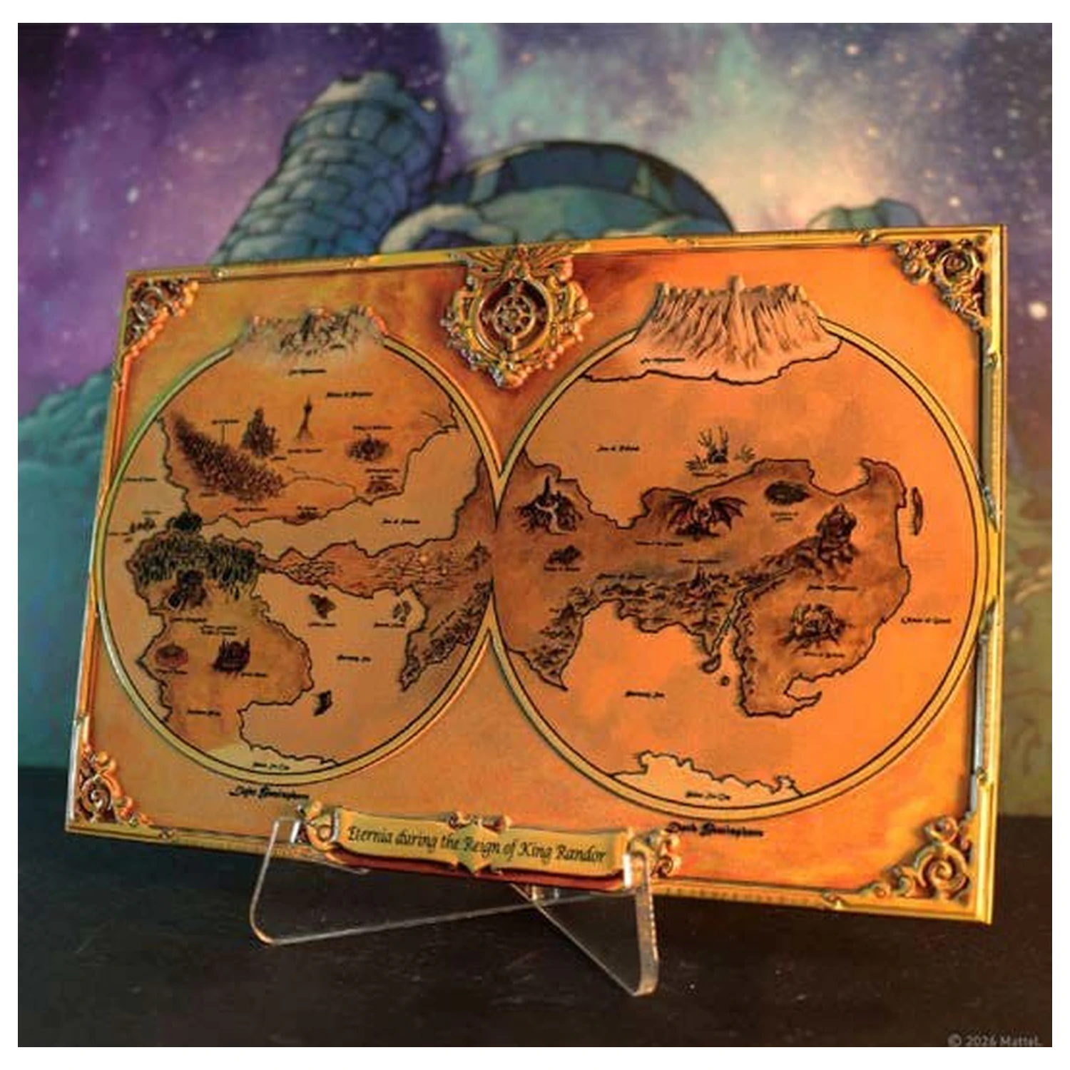 Masters of the Universe Replica Harta Metalica Eternia Editie Limitata 10 x 15 cm poza produsului