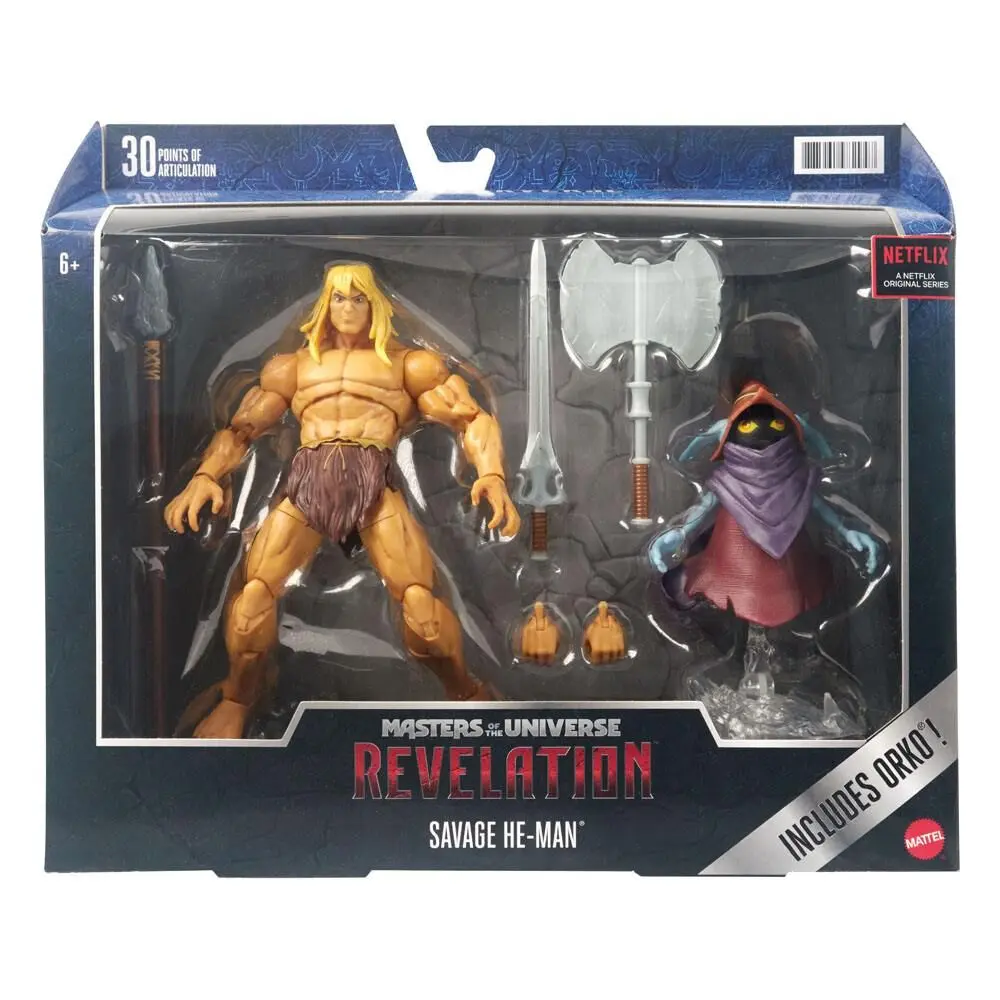 Masters of the Universe: Revelation Masterverse Action Figures 2022 Deluxe Savage He-Man & Orko 18 cm poza produsului