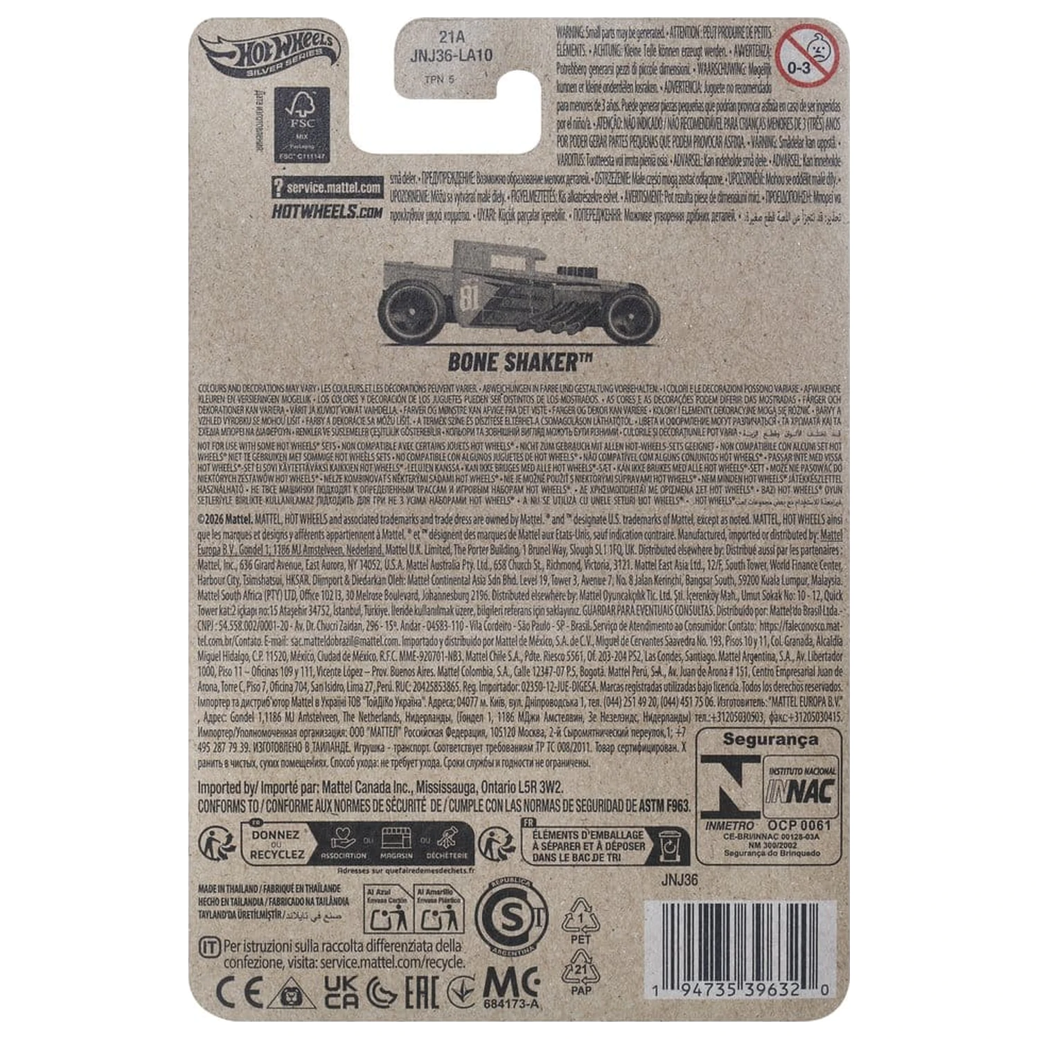 Masters of the Universe Silver Series Die-Cast Vehicul 1/64 Bone Shaker poza produsului