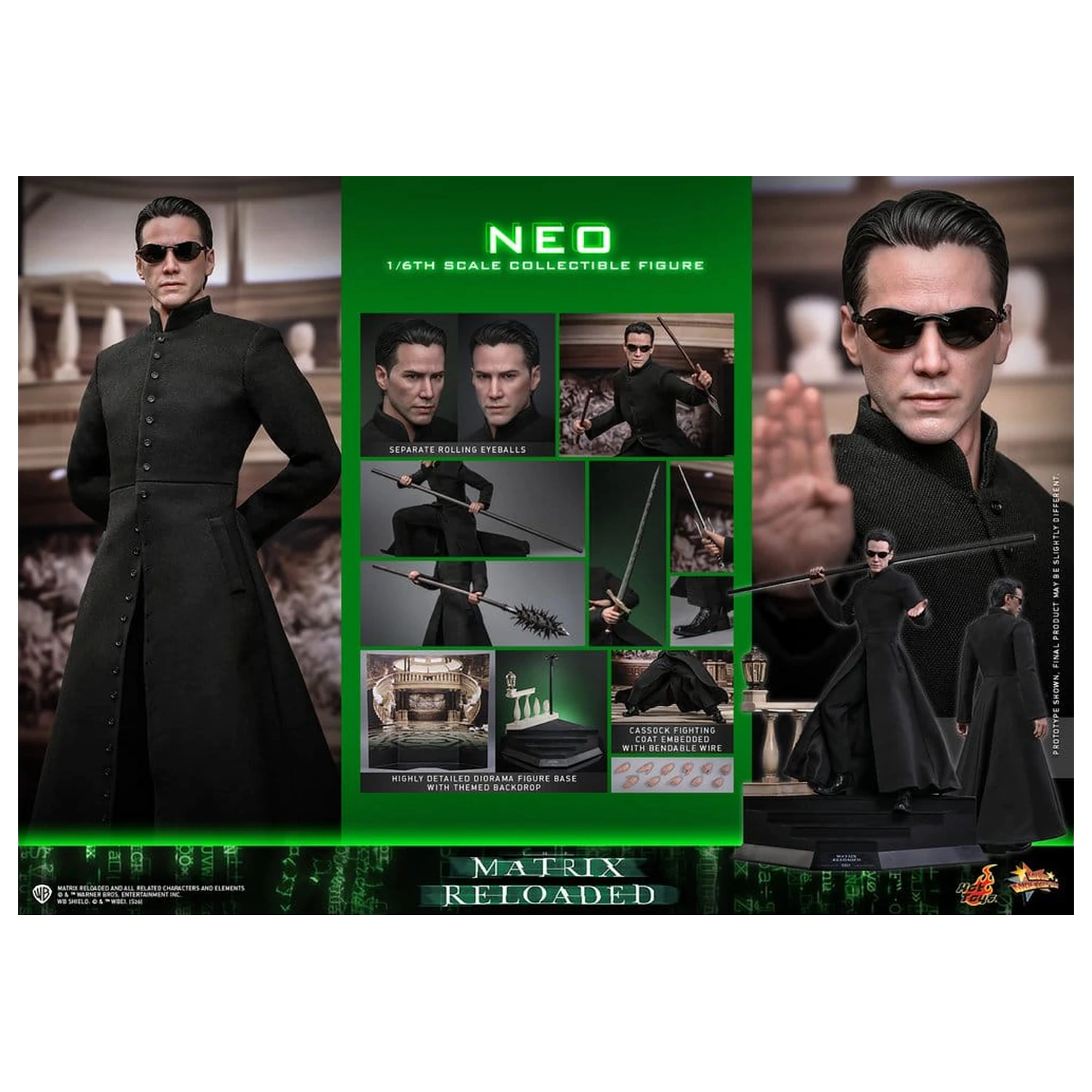 Matrix Movie Masterpiece figurina de actiune 1/6 Neo 31 cm poza produsului
