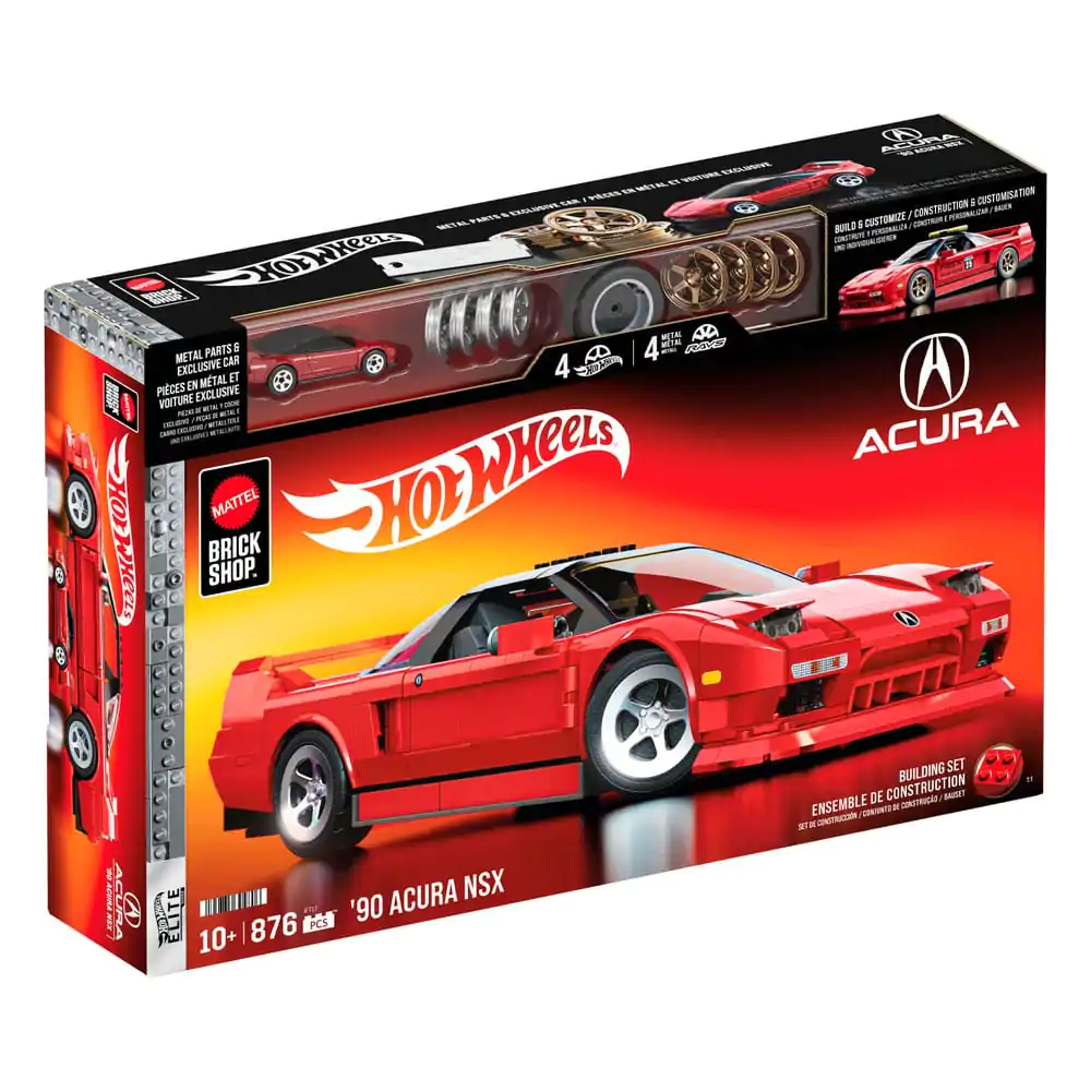 Set de construit Mattel Brick Shop Hot Wheels Elite Series 1/16 '90 Acura NSX poza produsului