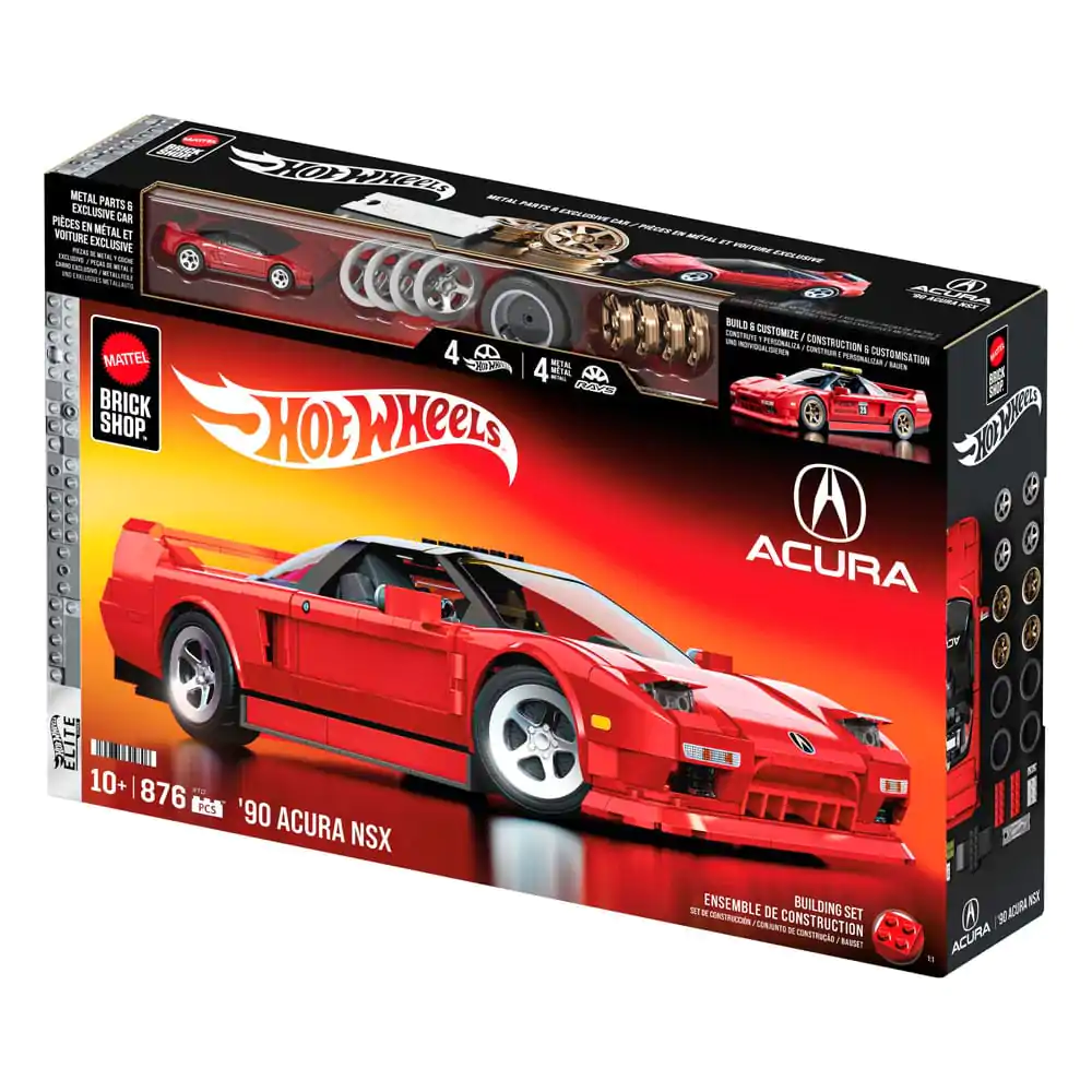Set de construit Mattel Brick Shop Hot Wheels Elite Series 1/16 '90 Acura NSX poza produsului