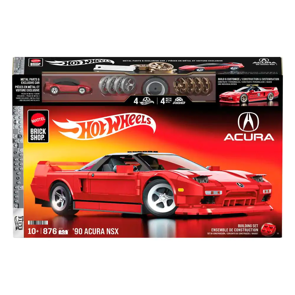 Set de construit Mattel Brick Shop Hot Wheels Elite Series 1/16 '90 Acura NSX poza produsului