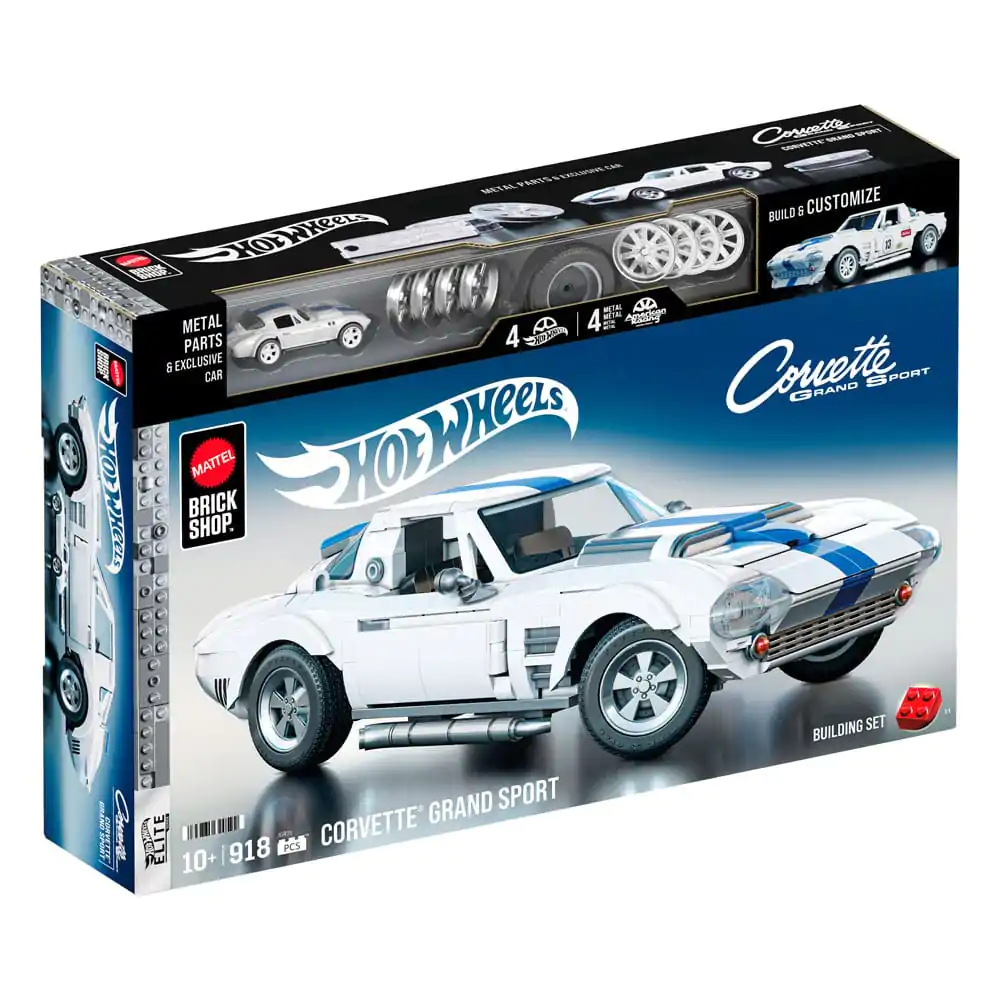 Mattel Brick Shop Hot Wheels Elite Series Set de construcție 1/16 Corvette Grand Sport poza produsului