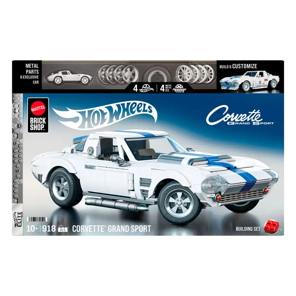 Mattel Brick Shop Hot Wheels Elite Series Set de construcție 1/16 Corvette Grand Sport poza produsului
