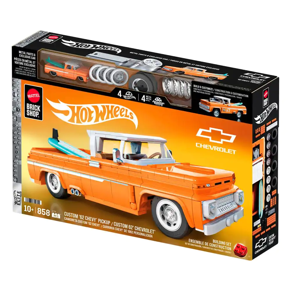 Set de construit Mattel Brick Shop Hot Wheels Elite Series 1/16 Custom '62 Chevy Pickup poza produsului