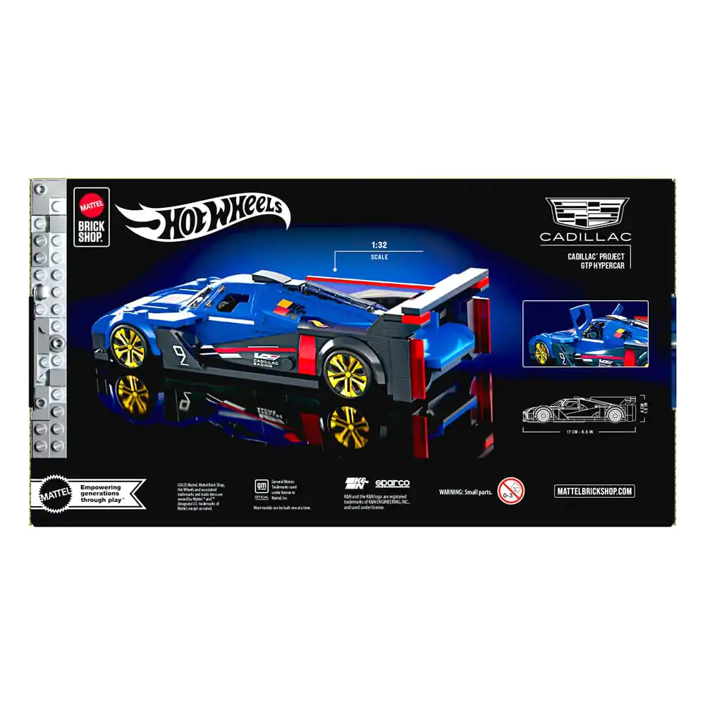 Mattel Brick Shop Hot Wheels Speed Series Building Set Set de construit 1/32 Cadillac Project GTP Hypercar poza produsului