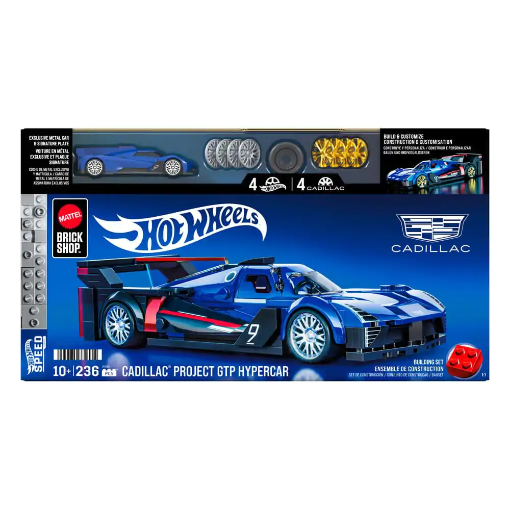 Mattel Brick Shop Hot Wheels Speed Series Building Set Set de construit 1/32 Cadillac Project GTP Hypercar poza produsului