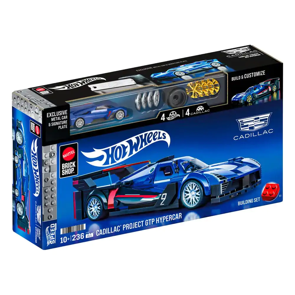 Mattel Brick Shop Hot Wheels Speed Series Building Set Set de construit 1/32 Cadillac Project GTP Hypercar poza produsului