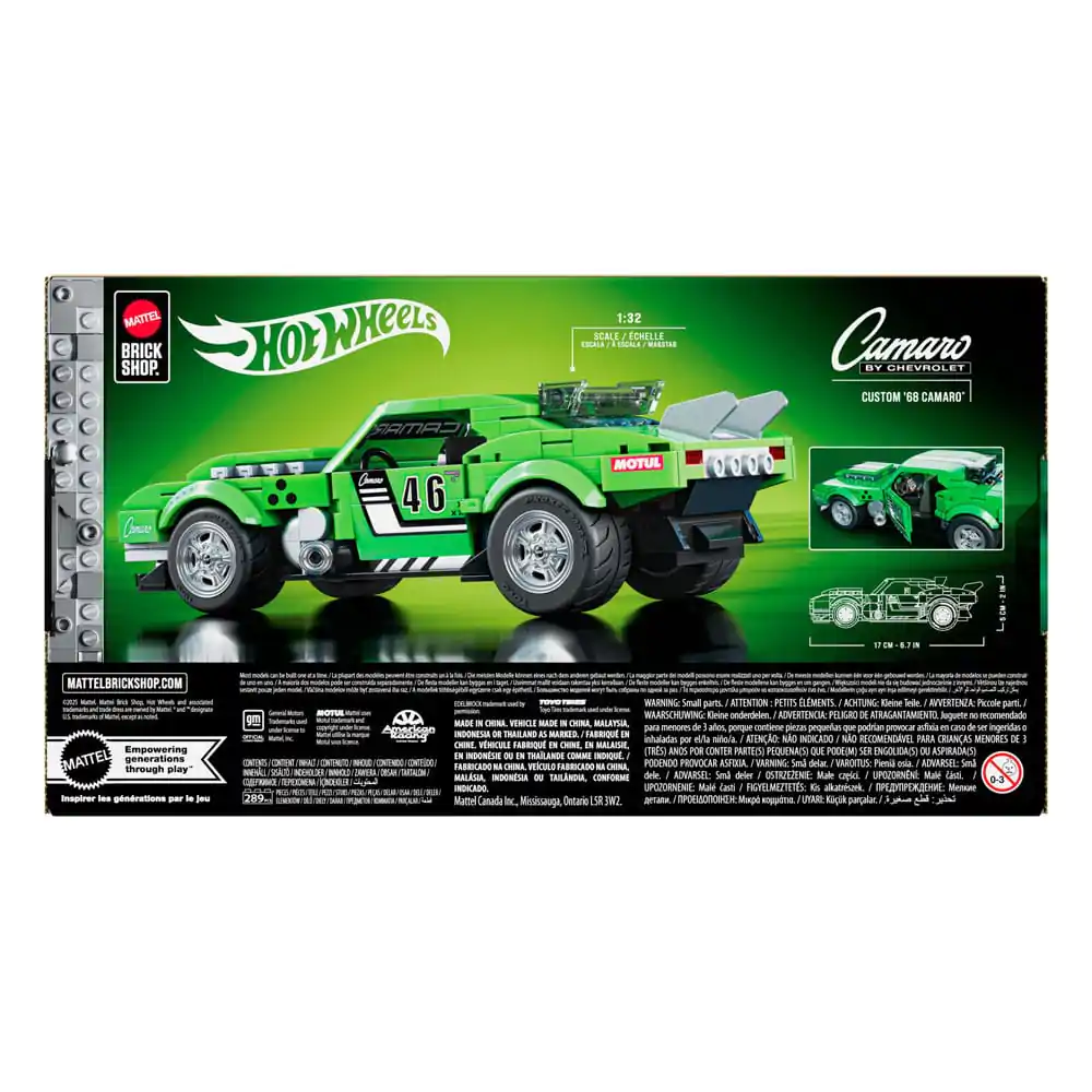 Mattel Brick Shop Hot Wheels Speed Series Set de Construcție 1/32 Custom '68 Camaro poza produsului