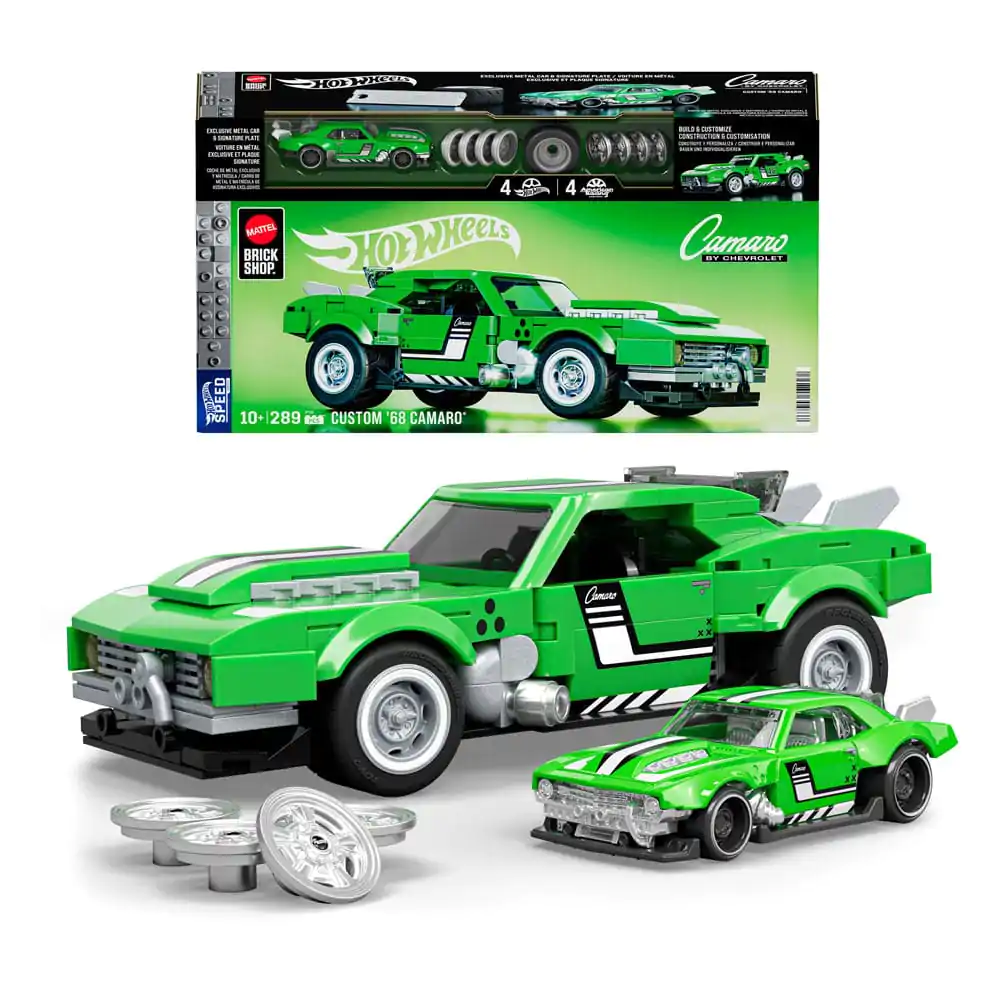 Mattel Brick Shop Hot Wheels Speed Series Set de Construcție 1/32 Custom '68 Camaro poza produsului