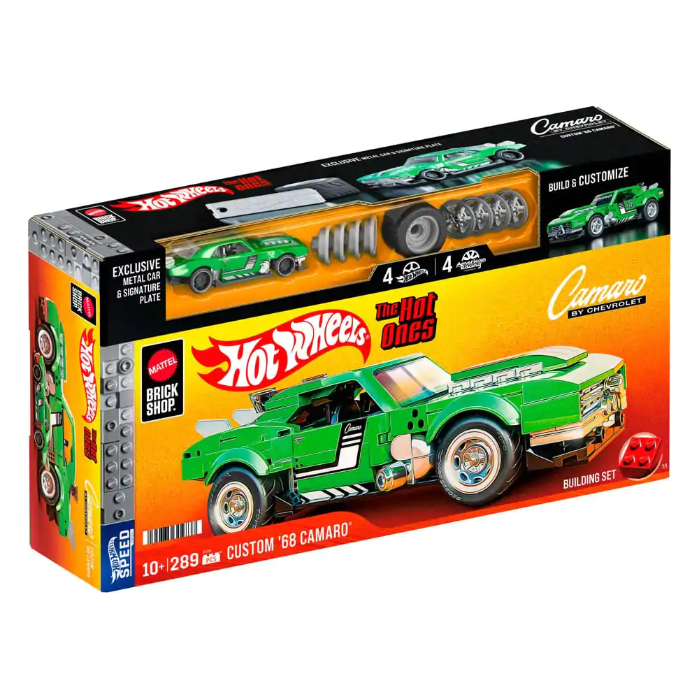 Mattel Brick Shop Hot Wheels Speed Series Set de Construcție 1/32 Custom '68 Camaro poza produsului