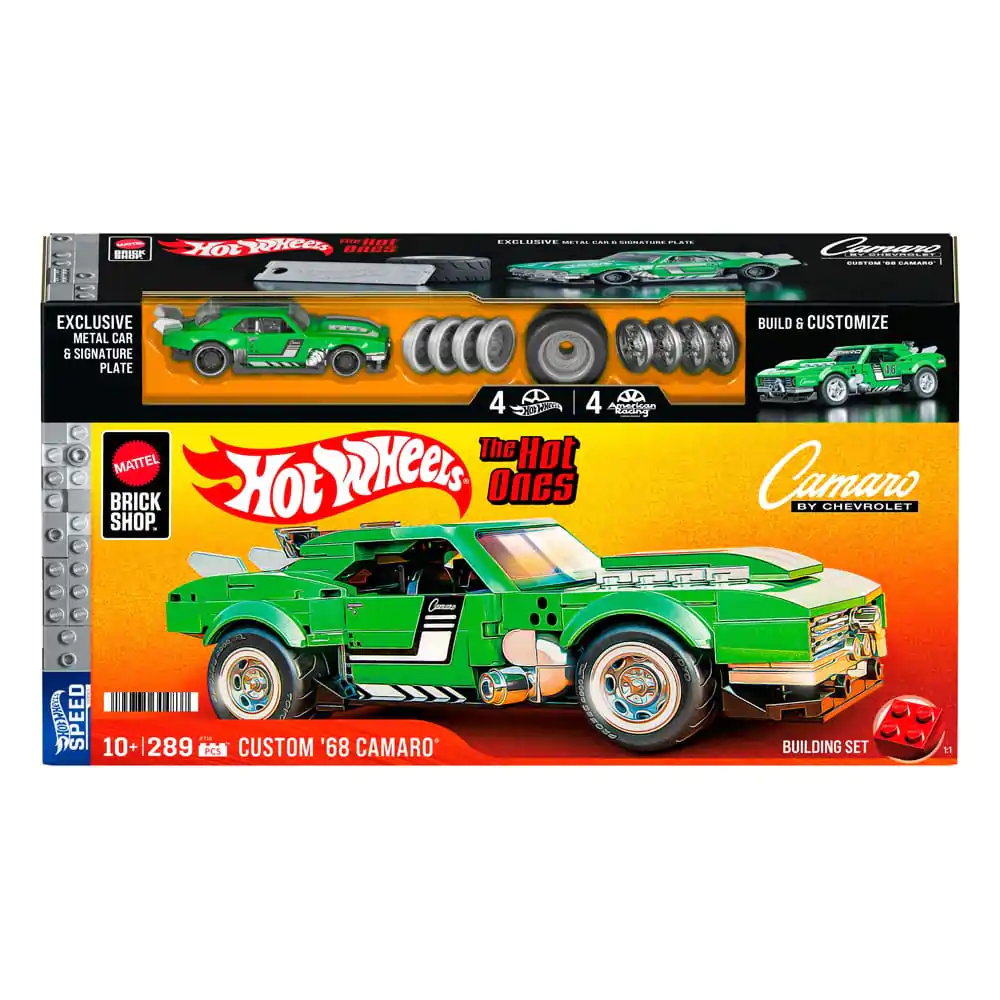 Mattel Brick Shop Hot Wheels Speed Series Set de Construcție 1/32 Custom '68 Camaro poza produsului