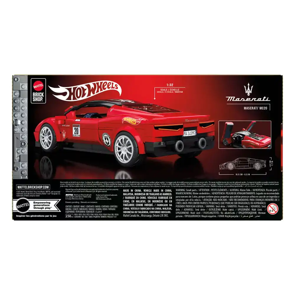 Mattel Brick Shop Hot Wheels Speed Series Building Set 1/32 Maserati MC20 set de construcție poza produsului