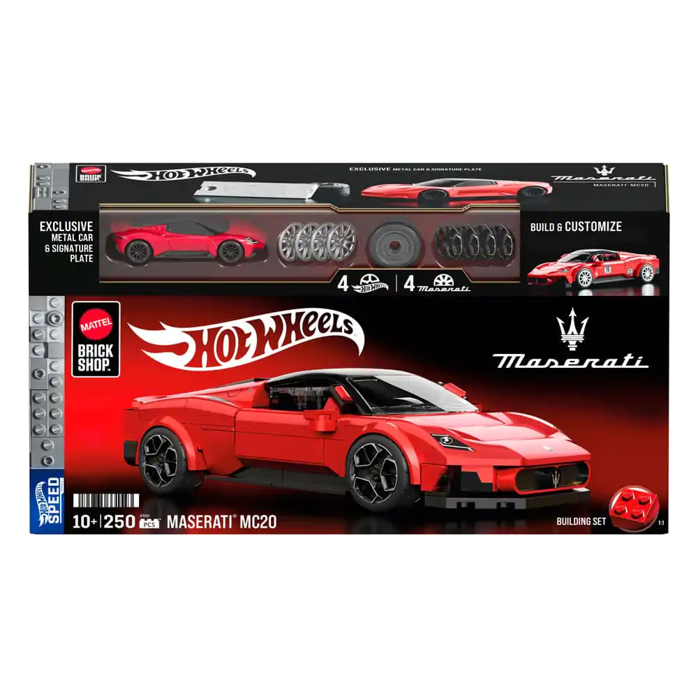 Mattel Brick Shop Hot Wheels Speed Series Building Set 1/32 Maserati MC20 set de construcție poza produsului
