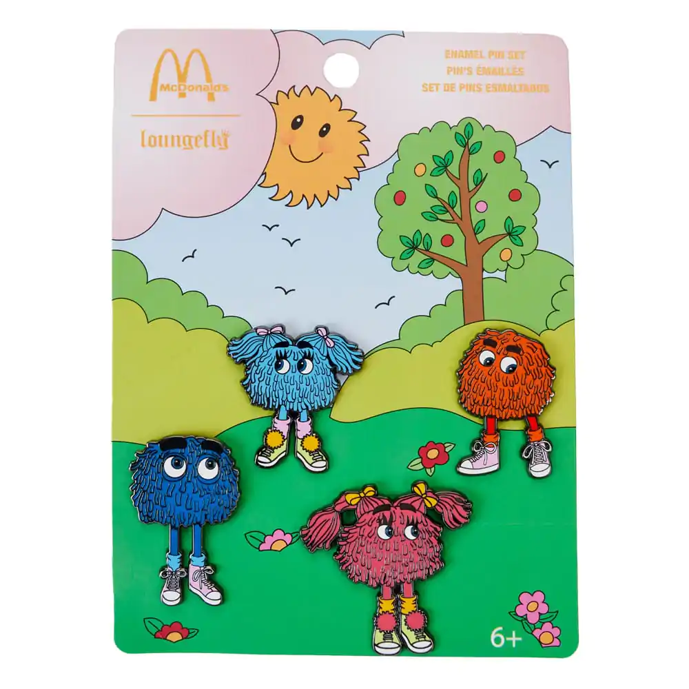 McDonalds by Loungefly Set 4 Ace Broșe Emailate Fry Gang 3 cm poza produsului