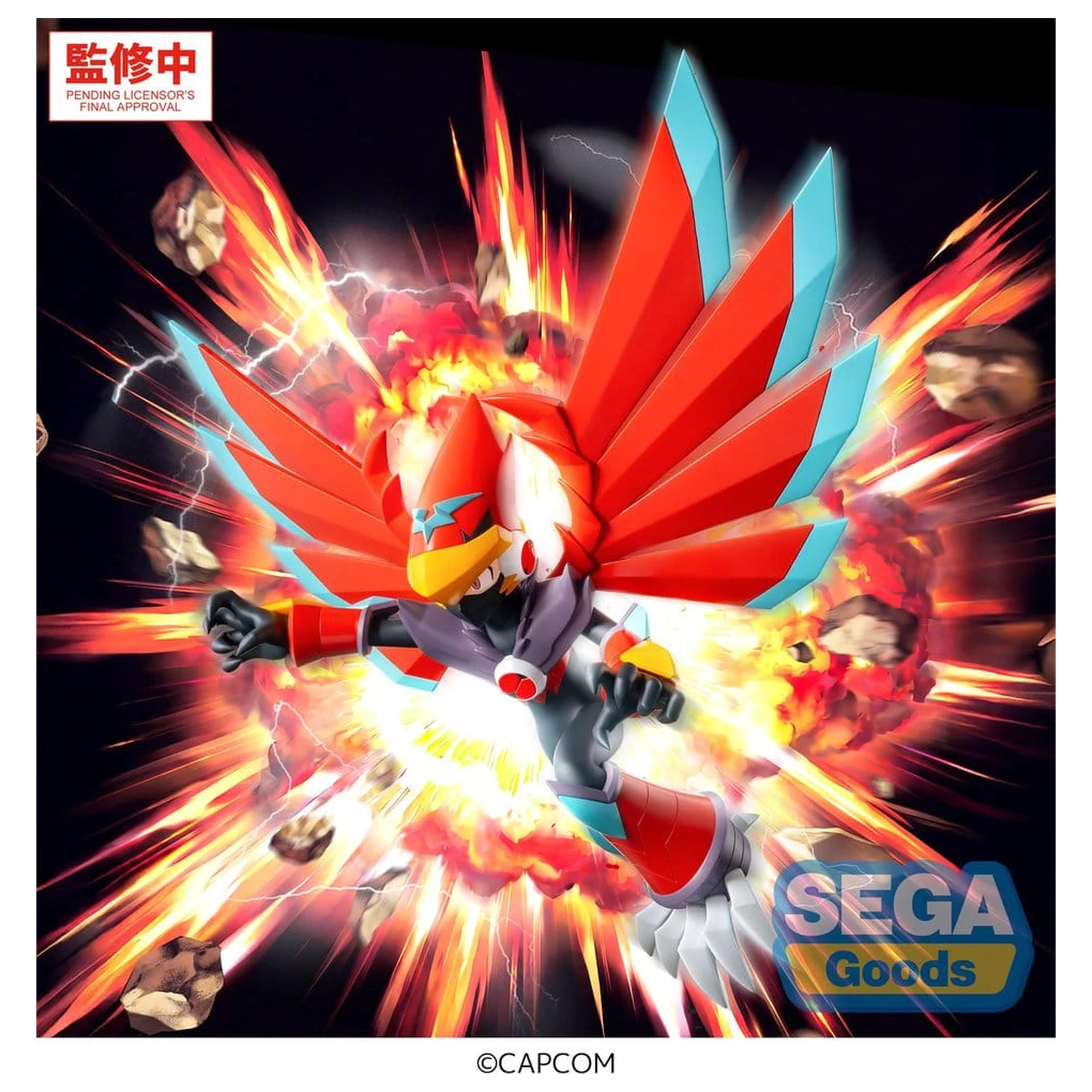 Mega Man Battle Network Luminasta Figurina PVC Mega Man Falzar Beast 19 cm poza produsului