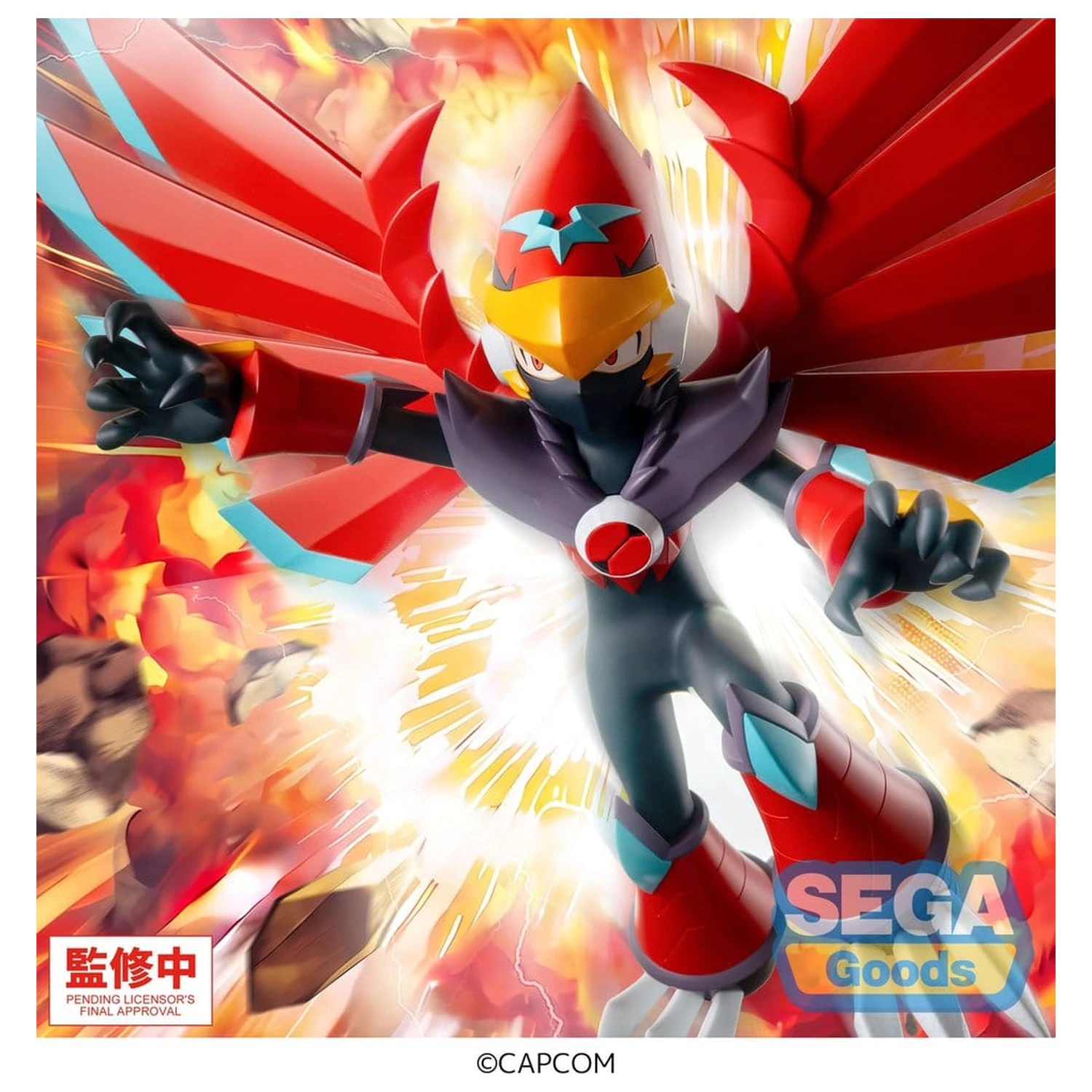 Mega Man Battle Network Luminasta Figurina PVC Mega Man Falzar Beast 19 cm poza produsului