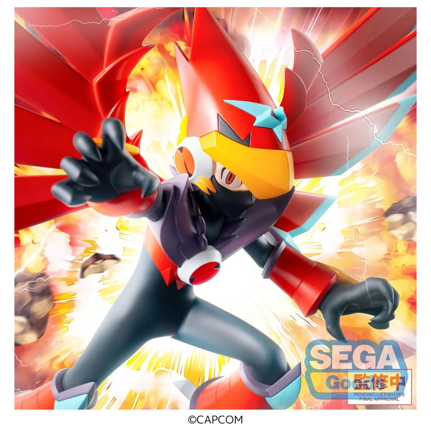 Mega Man Battle Network Luminasta Figurina PVC Mega Man Falzar Beast 19 cm poza produsului