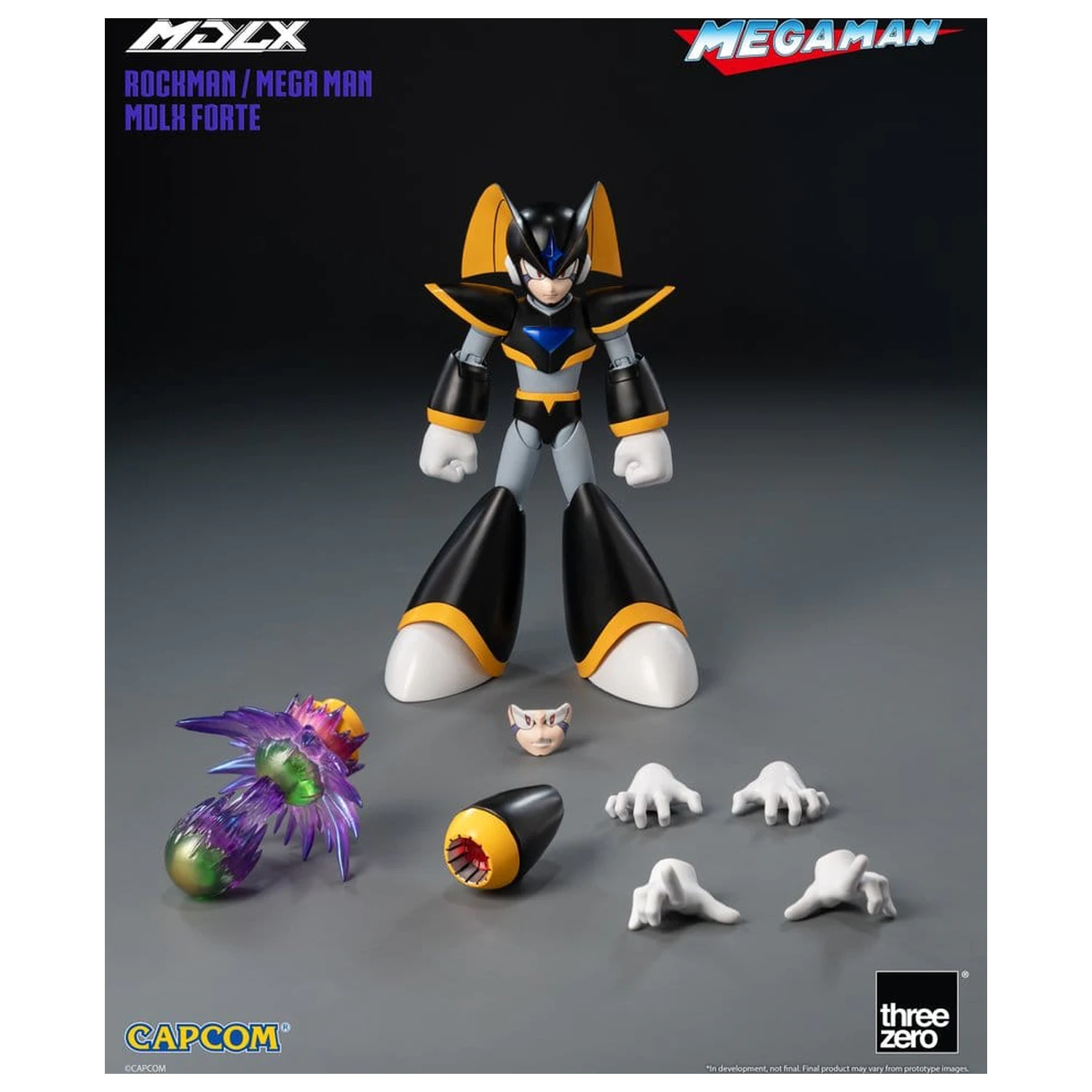 Mega Man MDLX Figurina de acțiune Rockman / Mega Man Forte 10 cm poza produsului