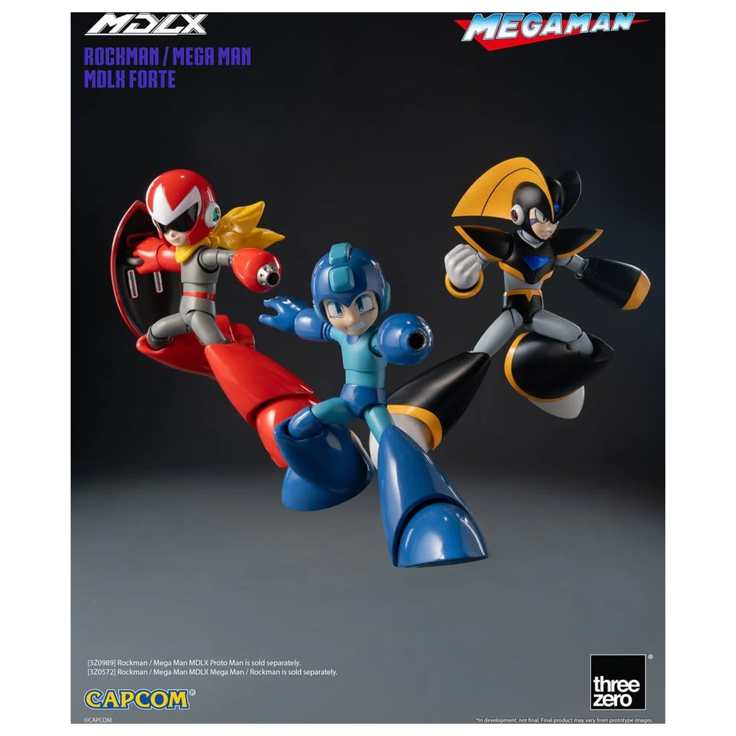 Mega Man MDLX Figurina de acțiune Rockman / Mega Man Forte 10 cm poza produsului