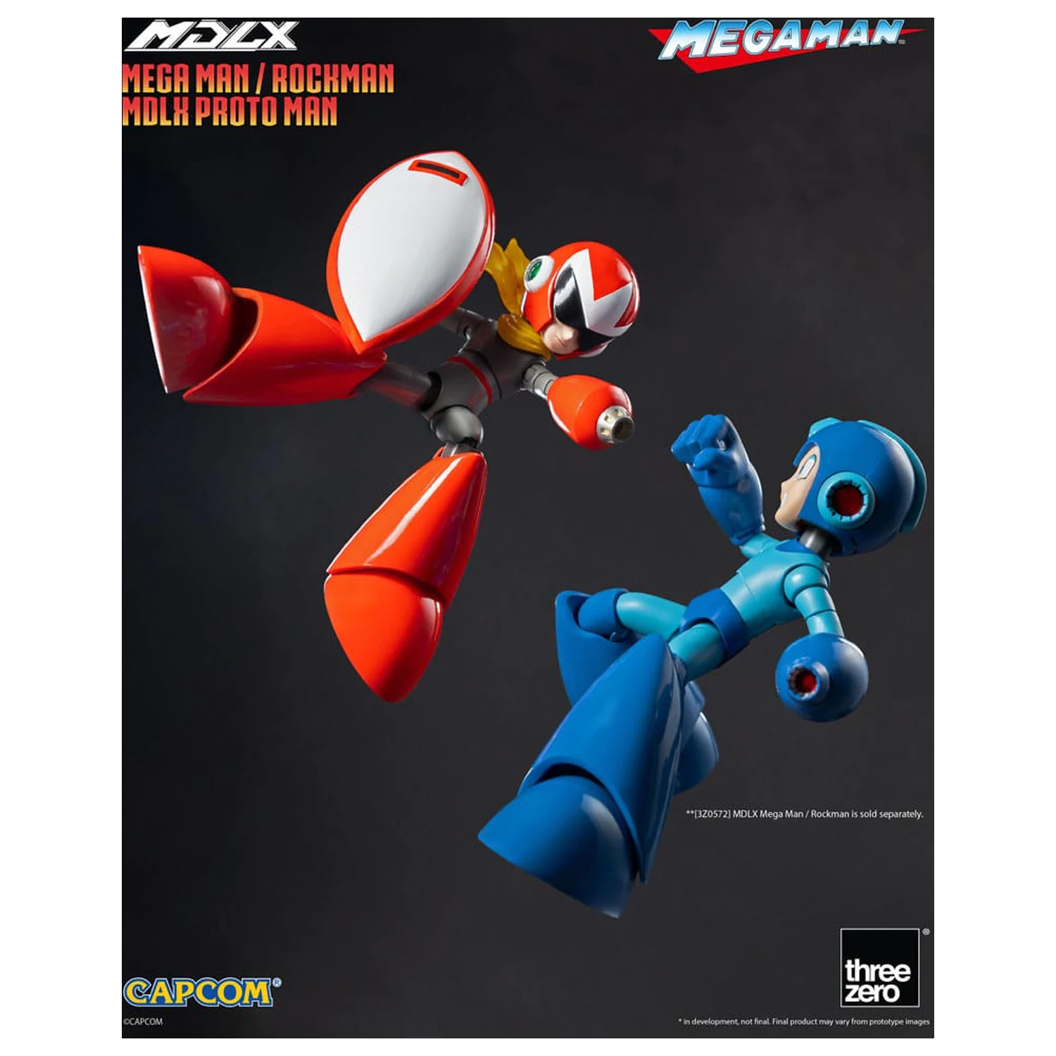 Mega Man MDLX Figurina de actiune Rockman / Mega Man Proto Man 10 cm poza produsului