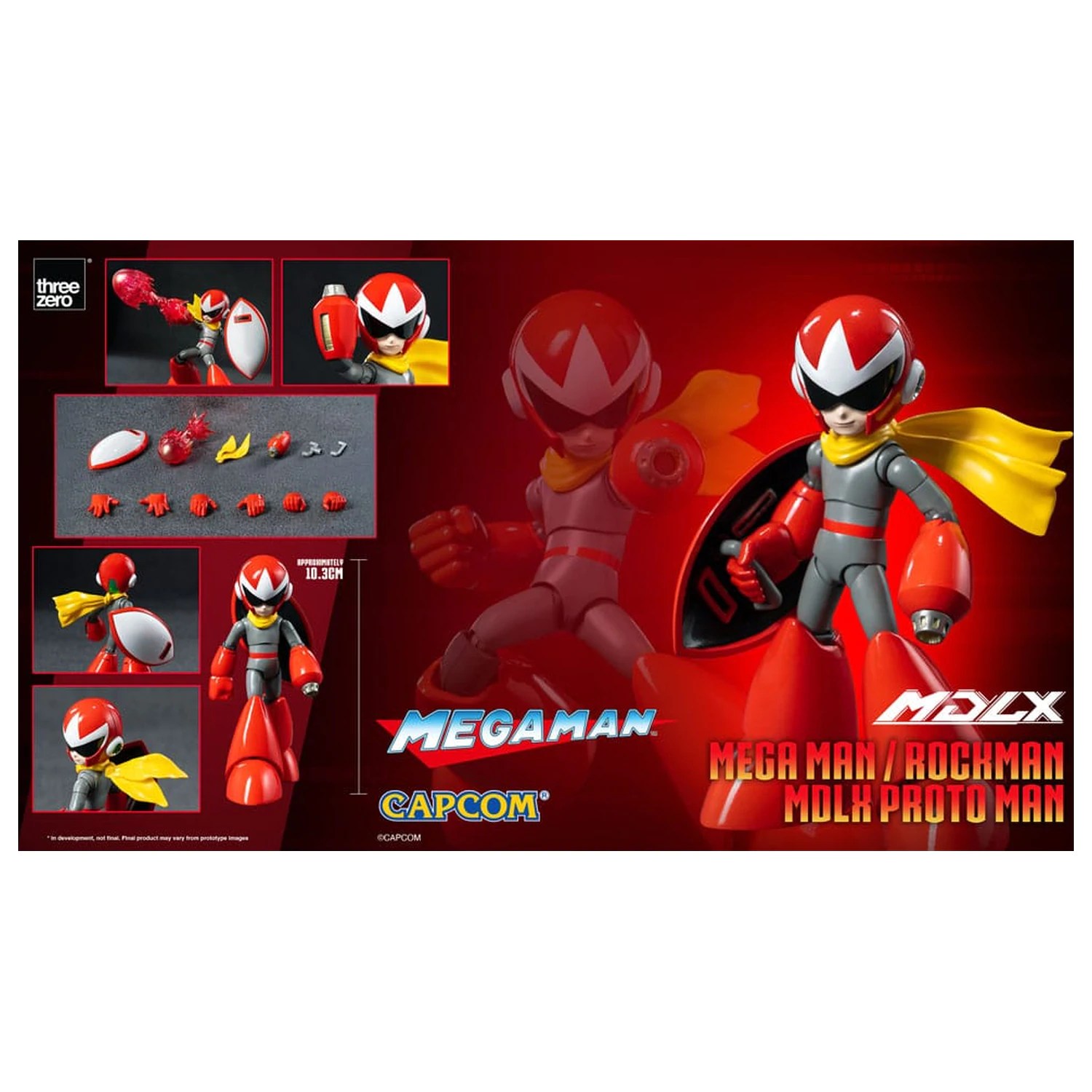 Mega Man MDLX Figurina de actiune Rockman / Mega Man Proto Man 10 cm poza produsului