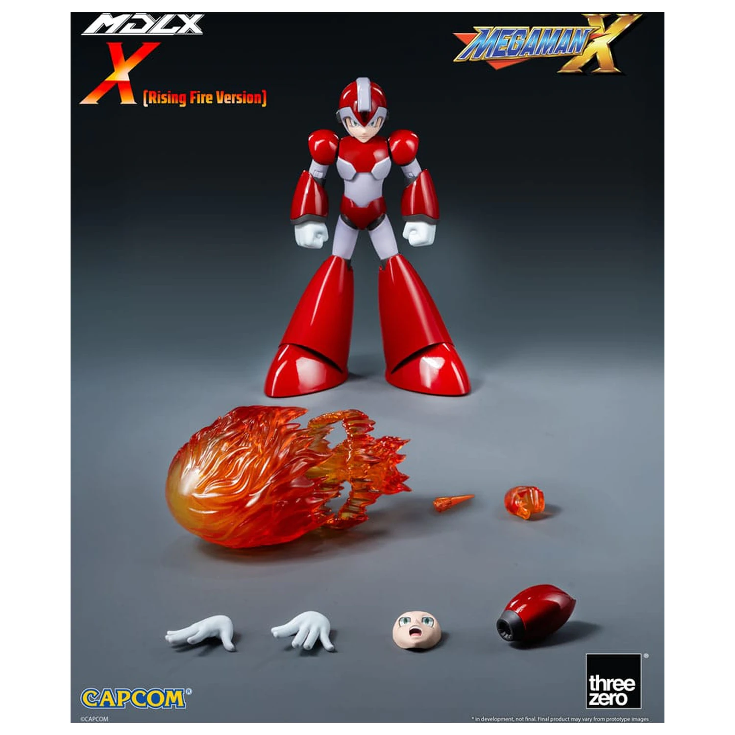 Mega Man MDLX Action Figure Rockman X / Mega Man X (Rising Fire Version) 12 cm poza produsului